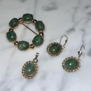 Vintage Jade Jewelry Set
